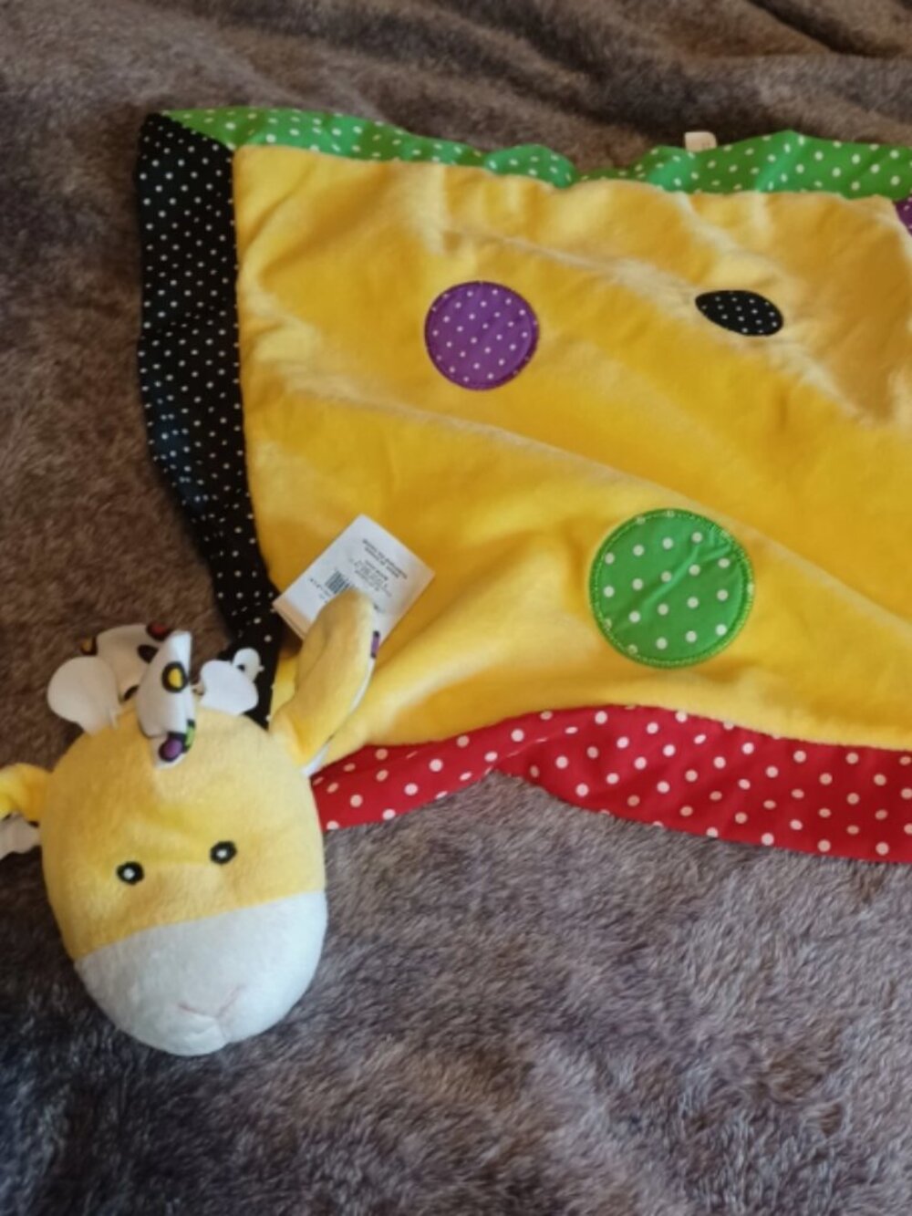 Baby Ganz Lookie Loos Giraffe Lovey Security Blankie Yellow Mini Blanket